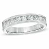 Thumbnail Image 0 of 1.00 CT. T.W. Certified Diamond Anniversary Band in 18K White Gold (E/I1)