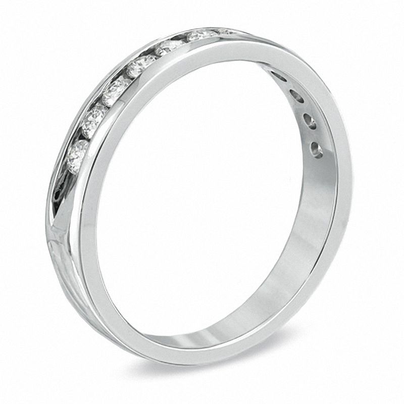 Main Image 2 of 0.50 CT. T.W. Certified Diamond Anniversary Band in 18K White Gold (E/I1)