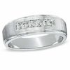 Thumbnail Image 1 of 0.25 CT. T.W. Diamond Five Stone Wedding Band in 14K White Gold