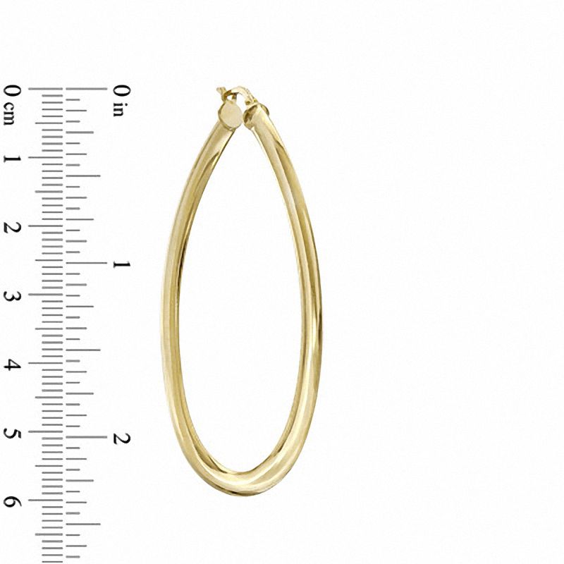Main Image 2 of Elegance D'Italia™ 55mm Polished Twist Hoop Earrings in Bronze with 14K Gold Plate