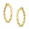 Thumbnail Image 1 of Elegance D'Italia™ 38mm Polished Wavy Twist Hoop Earrings in Bronze with 14K Gold Plate