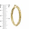 Thumbnail Image 2 of Elegance D'Italia™ 34mm Polished Textured Hoop Earrings in Bronze with 14K Gold Plate