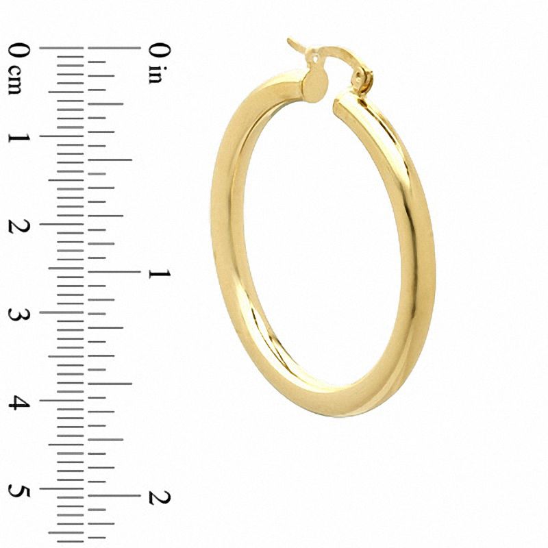 Elegance D'Italia™ 38mm Polished Hoop Earrings in Bronze with 14K Gold Plate