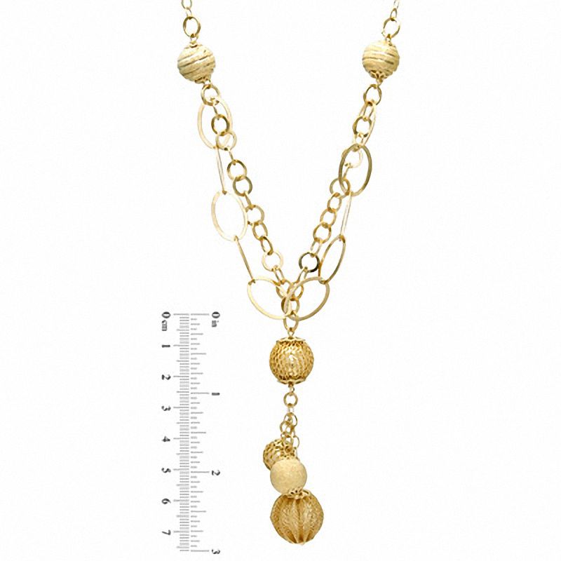 Main Image 2 of Elegance D'Italia™ Fashion Textured Bead Necklace in Bronze with 14K Gold Plate