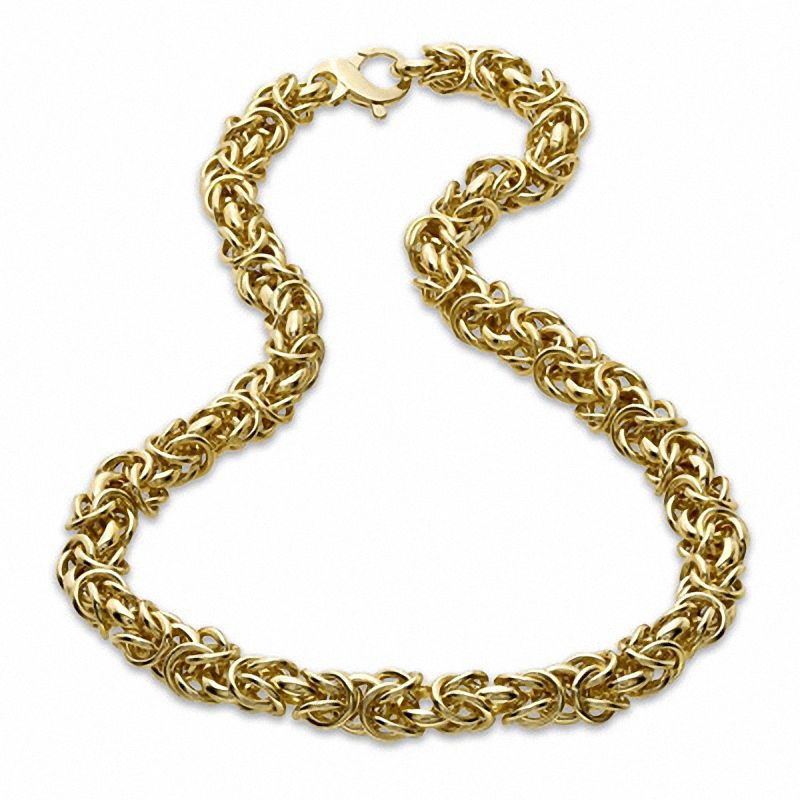 Main Image 2 of Elegance D'Italia™ 7.0mm Byzantine Necklace in Bronze with 14K Gold Plate