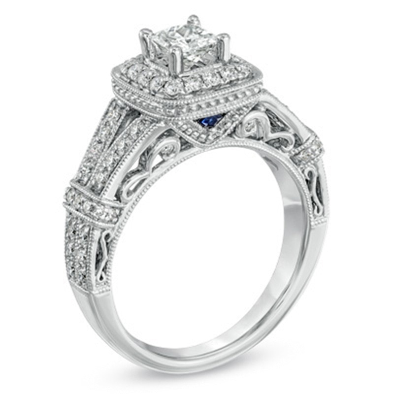Vera Wang Love Collection 1.00 CT. T.W. Princess-Cut Diamond Ring in 14K White Gold