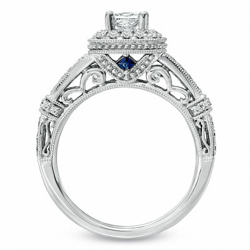Vera Wang Love Collection 1.00 CT. T.W. Princess-Cut Diamond Ring in 14K White Gold