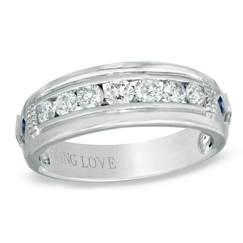 Vera Wang Love Collection Men's CT. T.W. Diamond Wedding Band in 14K White Gold|Peoples Jewellers