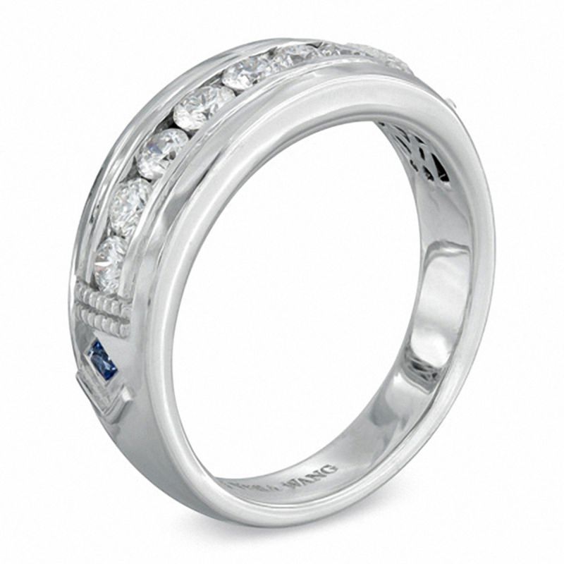 Vera Wang Love Collection Men's 0.70 CT. T.W. Diamond Wedding Band in 14K White Gold