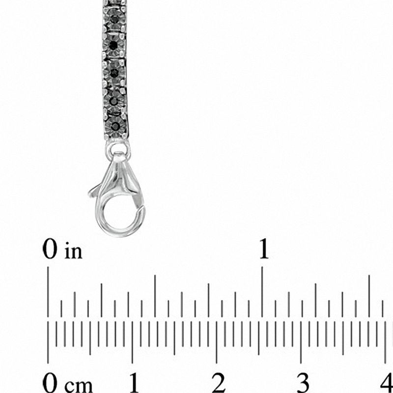 Main Image 2 of 0.50 CT. T.W. Black Diamond Tennis Bracelet in Sterling Silver
