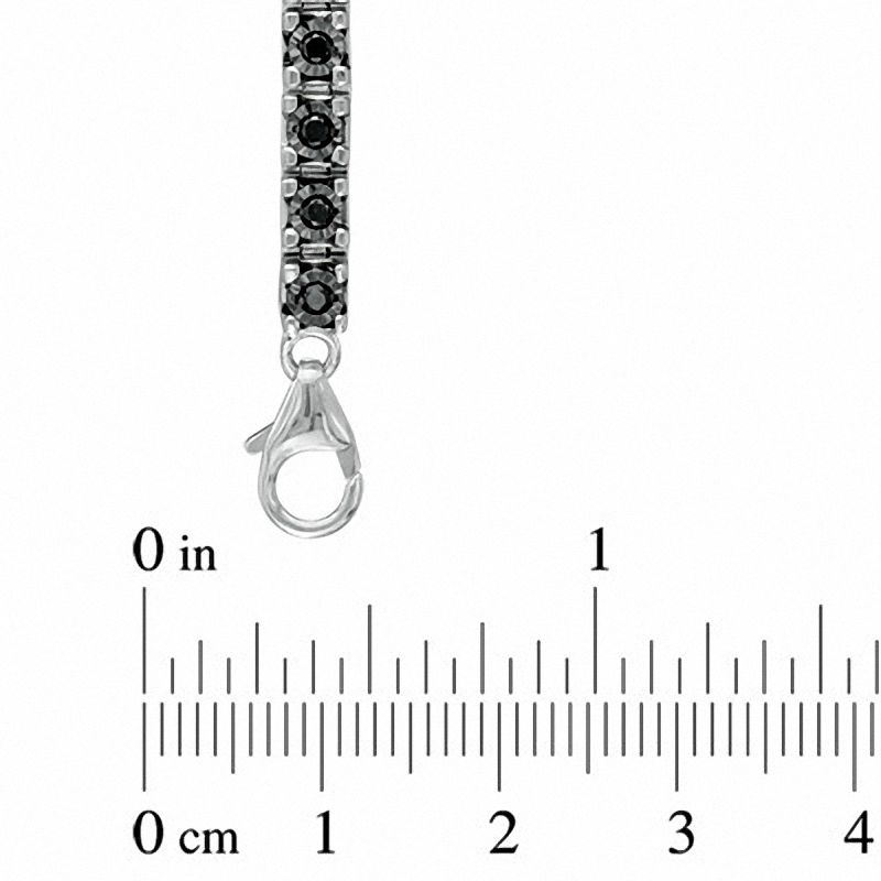 1.00 CT. T.W. Black Diamond Tennis Bracelet in Sterling Silver