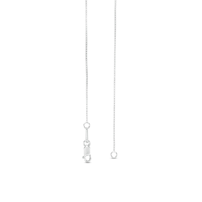 0.7mm Box Chain Necklace in Solid 14K White Gold - 18"