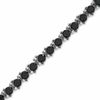 Thumbnail Image 1 of Black Spinel Tennis Bracelet in Sterling Silver - 7.5"