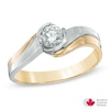 Thumbnail Image 0 of 0.40 CT. Certified Canadian Diamond Solitaire Engagement Ring in 14K Two-Tone Gold (I/I1)