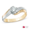 Thumbnail Image 1 of 0.40 CT. Certified Canadian Diamond Solitaire Engagement Ring in 14K Two-Tone Gold (I/I1)