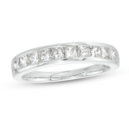 1.00 CT. T.W. Canadian Certified Princess-Cut Diamond Band in 14K White Gold (I/I1)