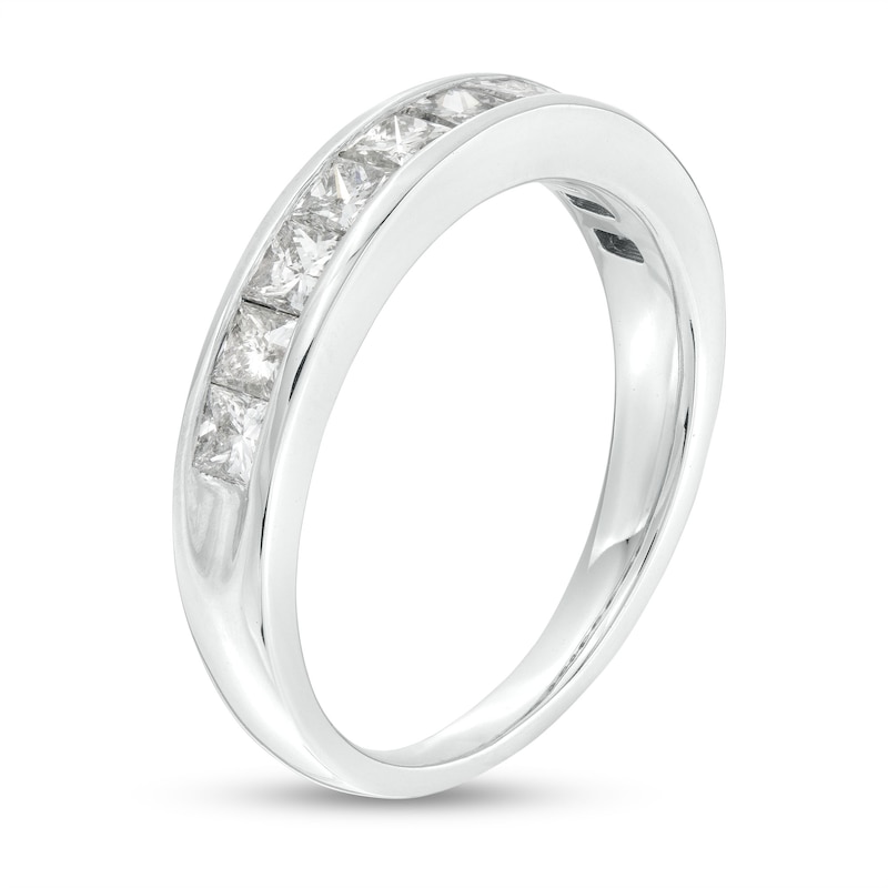 1.00 CT. T.W. Canadian Certified Princess-Cut Diamond Band in 14K White Gold (I/I1)