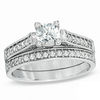 Thumbnail Image 0 of 0.94 CT. T.W. Certified Canadian Diamond Bridal Set in 14K White Gold (I/I1)