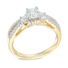 Thumbnail Image 1 of 0.65 CT. T.W. Diamond Three Stone Split Shank Engagement Ring in 14K Gold