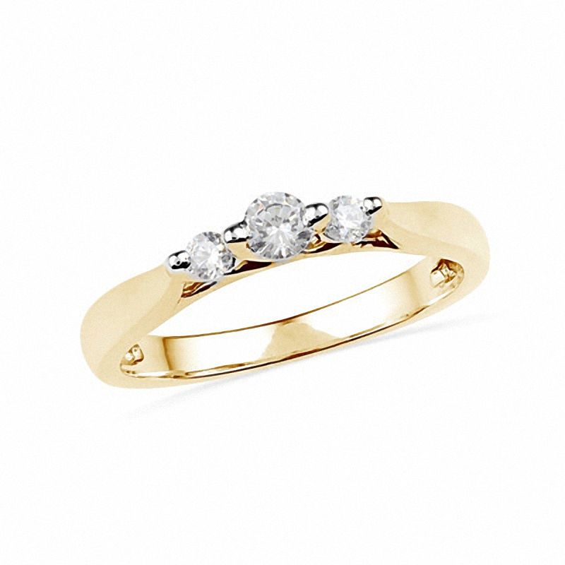 0.25 CT. T.W. Diamond Three Stone Ring in 10K Gold|Peoples Jewellers