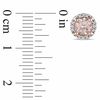 Thumbnail Image 2 of 5.0mm Morganite and Diamond Accent Frame Stud Earrings in 10K Rose Gold