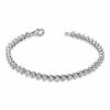 Thumbnail Image 2 of White Topaz Tennis Bracelet in Sterling Silver - 7.5"