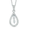 Thumbnail Image 1 of 0.25 CT. T.W. Diamond Three Stone Teardrop-Shaped Pendant in 10K White Gold