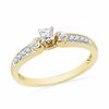 Thumbnail Image 1 of 0.20 CT. T.W. Diamond Heart Accent Promise Ring in 10K Gold