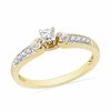 Thumbnail Image 0 of 0.20 CT. T.W. Diamond Heart Accent Promise Ring in 10K Gold