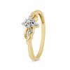 Thumbnail Image 1 of 0.06 CT. T.W. Diamond Starburst Braided Promise Ring in 10K Gold