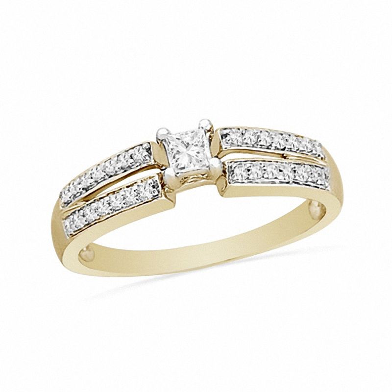 0.25 CT. T.W. Princess-Cut Diamond Promise Ring in 10K Gold