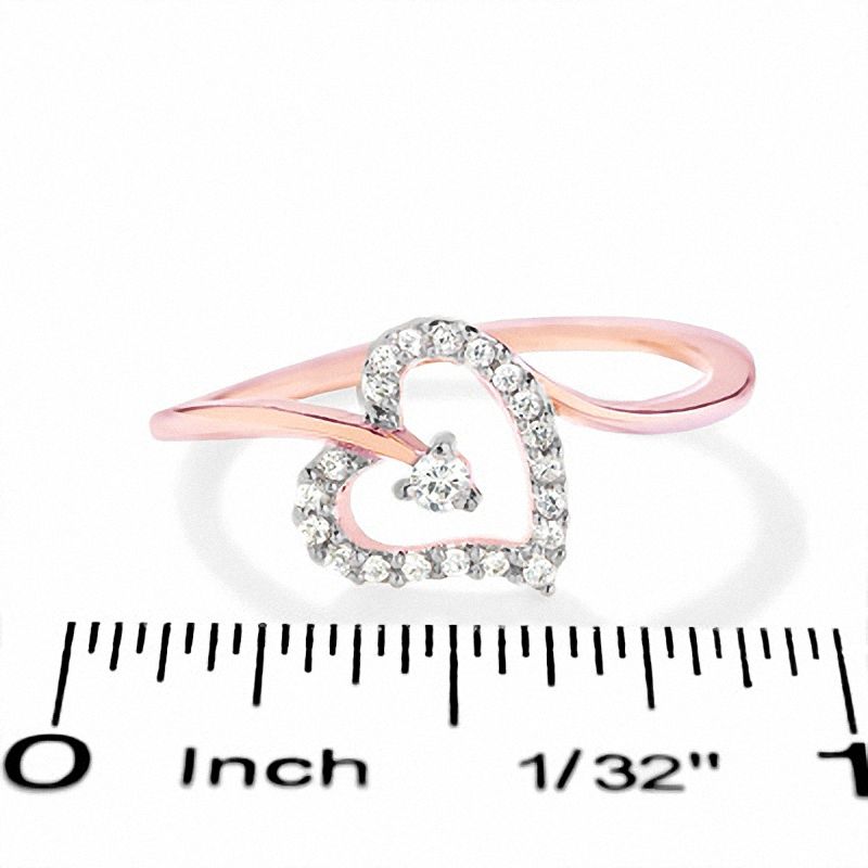 Zales rose online gold heart ring