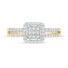 Thumbnail Image 4 of 0.25 CT. T.W. Square Multi-Diamond Frame Promise Ring in 10K Gold