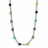 Thumbnail Image 0 of Multi Semi-Precious Gemstone Necklace in Sterling Silver - 17"