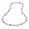 Thumbnail Image 1 of Multi Semi-Precious Gemstone Necklace in Sterling Silver - 17"