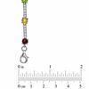 Multi Semi-Precious Gemstone Necklace in Sterling Silver - 17"