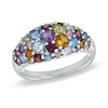 Thumbnail Image 0 of Multi-Gemstone Ring in Sterling Silver