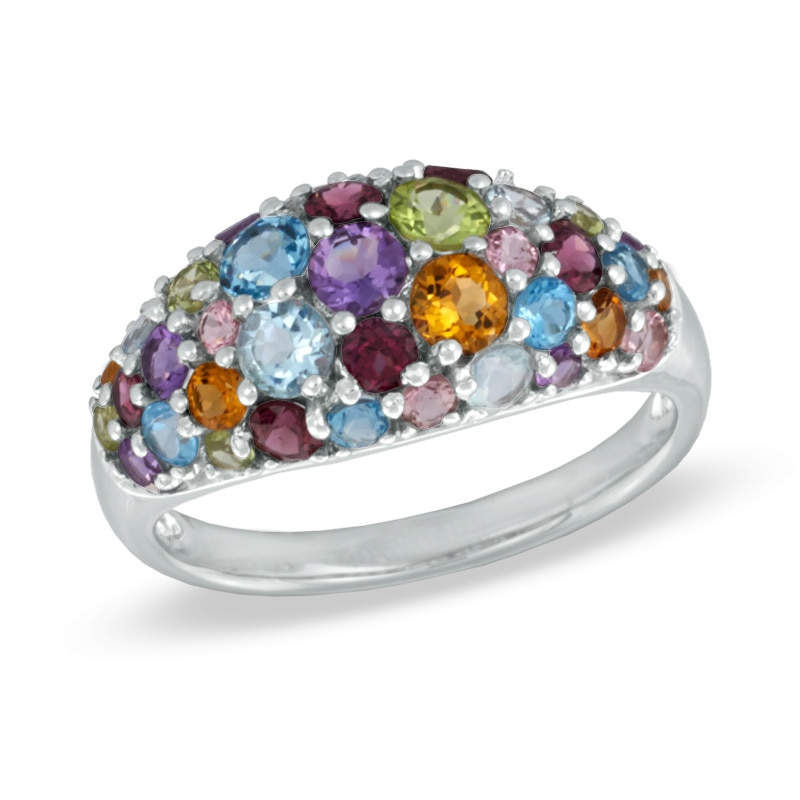 Multi-Gemstone Ring in Sterling Silver