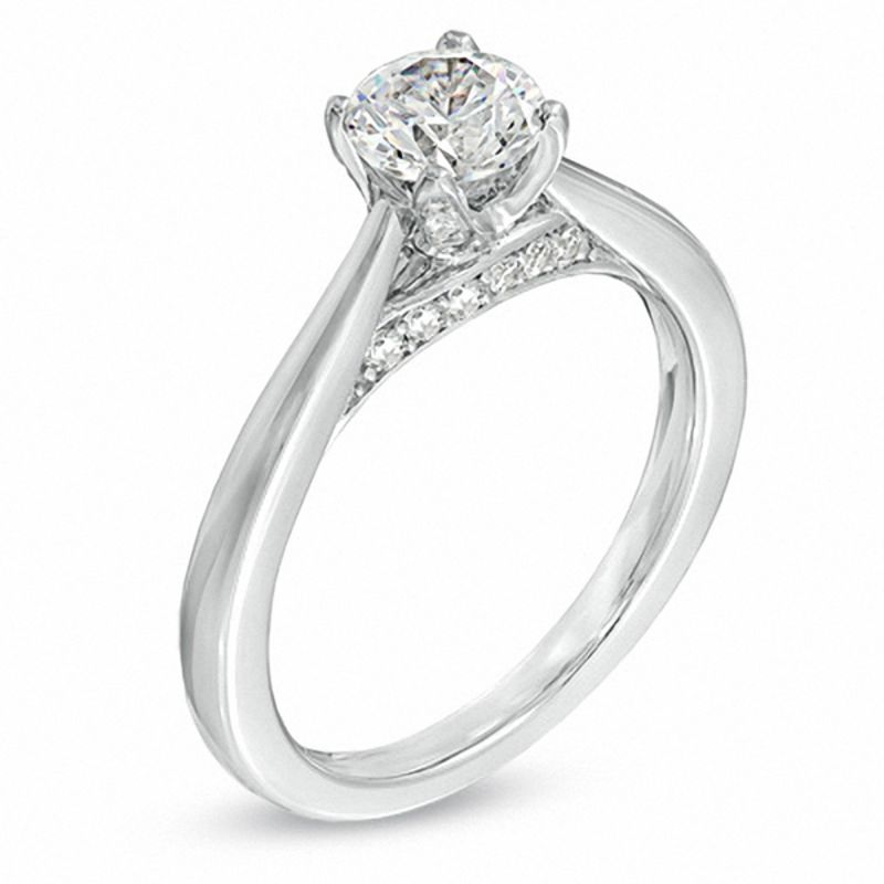 Main Image 2 of Celebration Canadian Lux® 0.62 CT. T.W. Certified Diamond Engagement Ring in 18K White Gold (I/SI2)