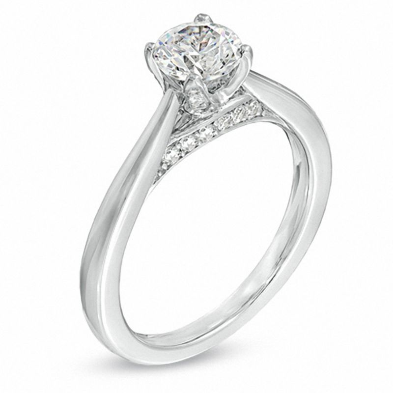 Celebration Canadian Lux® 0.62 CT. T.W. Diamond Engagement Ring in 18K White Gold (I/SI2)