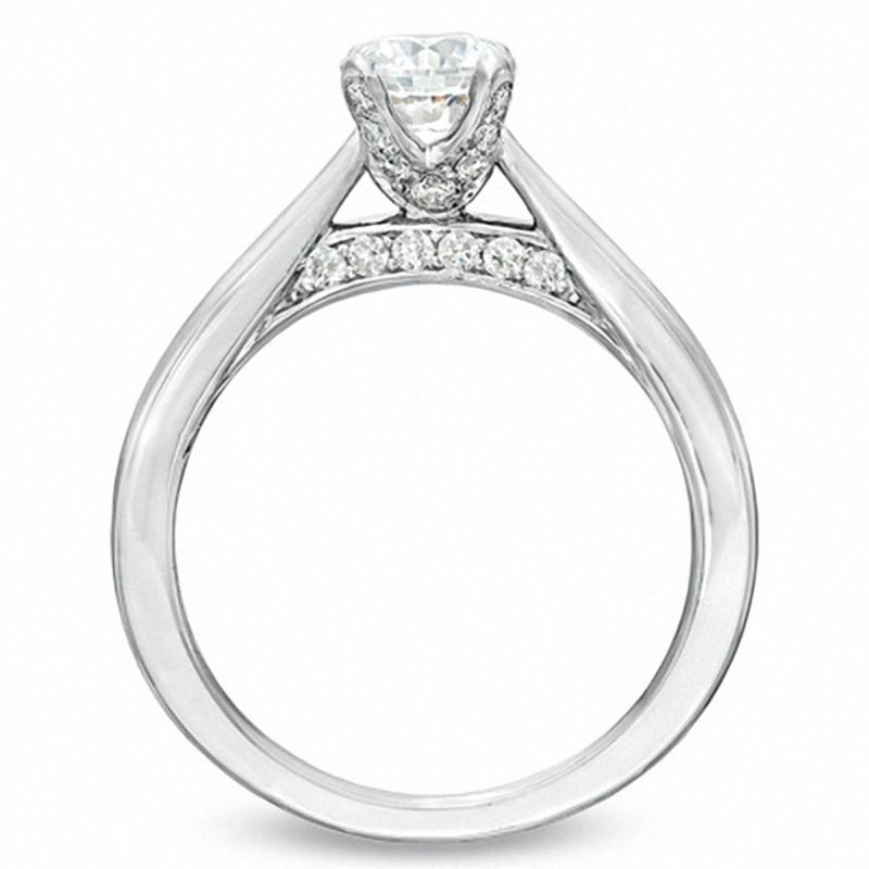 Celebration Canadian Lux® 0.62 CT. T.W. Diamond Engagement Ring in 18K White Gold (I/SI2)