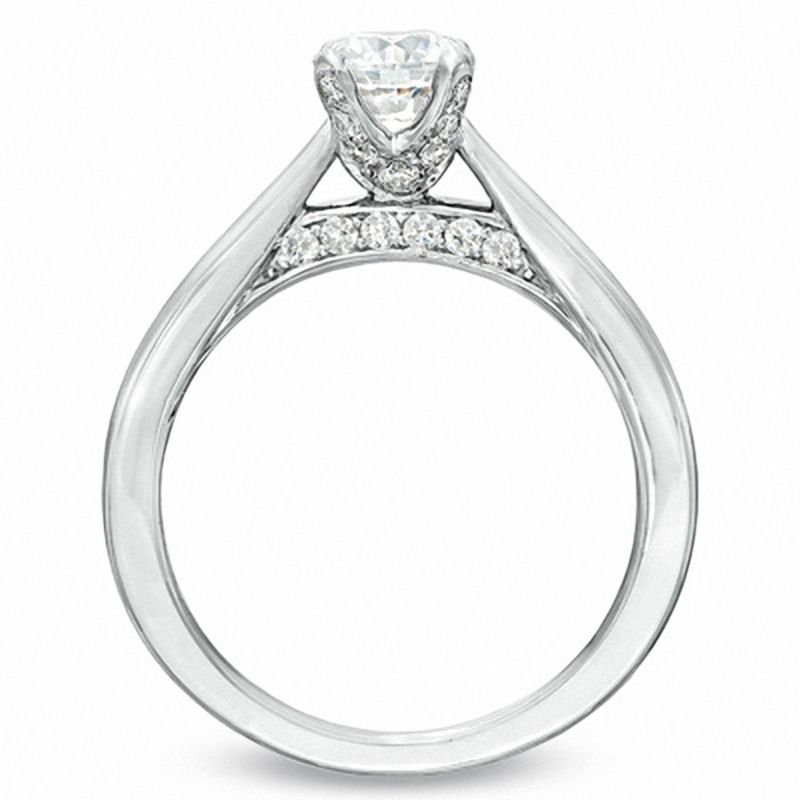 Celebration Canadian Lux® 0.62 CT. T.W. Certified Diamond Engagement Ring in 18K White Gold (I/SI2)