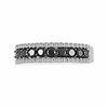 Thumbnail Image 1 of 1.00 CT. T.W. Black and White Diamond Stripe Band in 10K White Gold