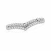 Thumbnail Image 0 of 0.25 CT. T.W. Diamond Double Row Contour Band in 10K White Gold