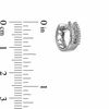 Thumbnail Image 2 of 0.25 CT. T.W. Diamond Huggie Earrings in 10K White Gold