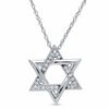 Thumbnail Image 1 of 0.12 CT. T.W. Diamond Star of David Pendant in Sterling Silver