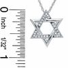Thumbnail Image 2 of 0.12 CT. T.W. Diamond Star of David Pendant in Sterling Silver