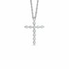 Thumbnail Image 1 of 0.16 CT. T.W. Diamond Cross Pendant in 10K White Gold