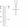 Thumbnail Image 2 of 0.16 CT. T.W. Diamond Cross Pendant in 10K White Gold