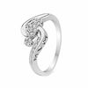 Thumbnail Image 1 of 0.12 CT. T.W. Diamond Triple Cluster Mom Ring in Sterling Silver